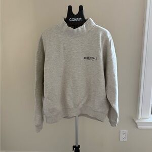 ESSENTIALS Light Gray Crewneck Sweatshirt